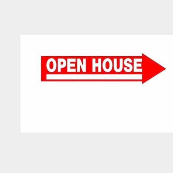 Corrugated Plastic Open House Arrow Sign - Picture 2 of 4